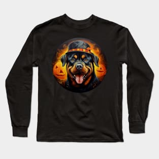 Rottweiler Dog Halloween Long Sleeve T-Shirt